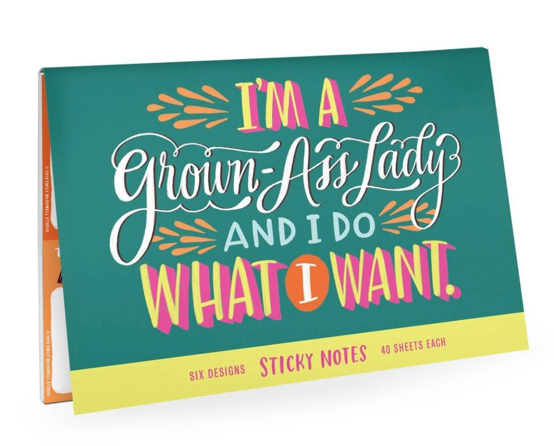 Grown *ss Lady Sticky Note Set